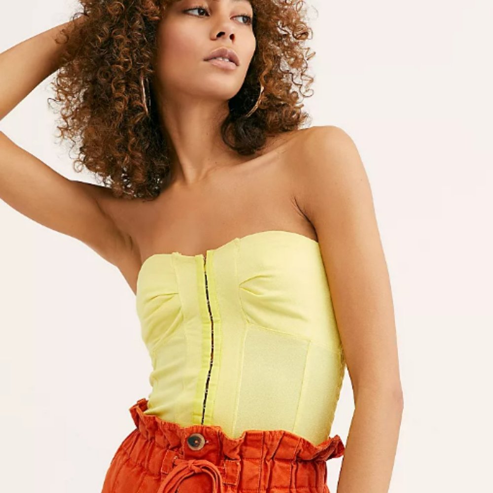 Free People Veronica Tube Canary Yellow XS! - Picture 1 of 3